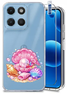 Productafbeelding van ETUI do Motorola G15 | G17 | Power WZORY LATO KOLOROWE CLEAR CASE + SZKŁO