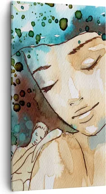 Produktbild von Bild auf Leinwand - Leinwandbild - Frau modern - 45x80cm - Wand Bild - Wanddeko - Wandbilder - Leinwanddruck - Bilder - Kunstdruck - Wanddekoration - Leinwand bilder - Wandkunst - PA45x80-3580