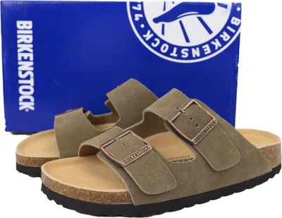 Produktbild von Birkenstock Arizona Soft Footbed Taupe Velourleder