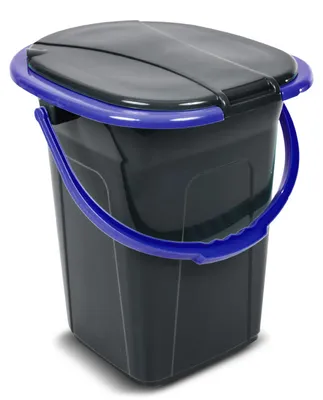 Immagine prodotto di WC portatile - WC da campeggio GB320 - 19 litri - WC a secchio - Plastica - Senza elettricità - Colore: nero e blu navy