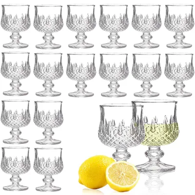 Likörgläser mit Stiel, 16er Set, 50 ml, Glas, transparent