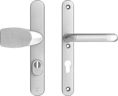 Produktbild von AXA Sicherheitstürbeschlagset – Oval Plus U – Türgriff aus Aluminium – Modell U – PC72 mit Kernzugsicherung – Schmaler Schutz