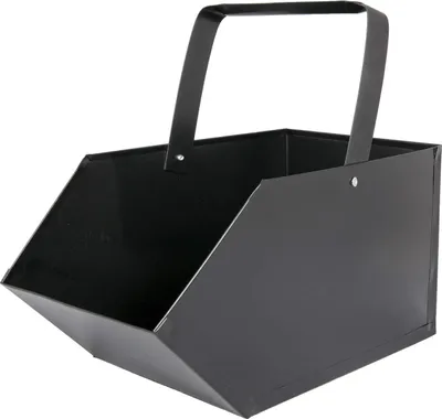 Produktbild von Kohlebehälter für heiße Asche, 40x25x21 cm, aus pulverbeschichtetem Blech, Braun/Schwarz