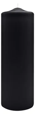Produktbild von Spitzkopf Stumpen Kerzen Schwarz 30 x Ø 9 cm, 6 Stück