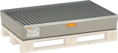 Produktbild von GFK-Auffangwanne CEMO 150 L Stahlgitterrost