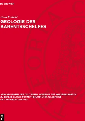 Produktbild von Geologie des Barentsschelfes