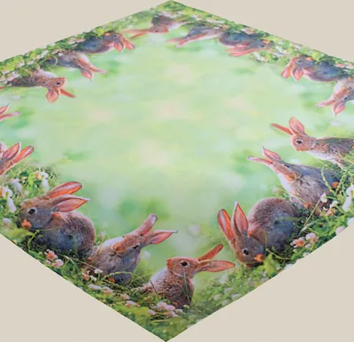 Produktbild von Mitteldecke Polyester Osterhasen 85x85cm