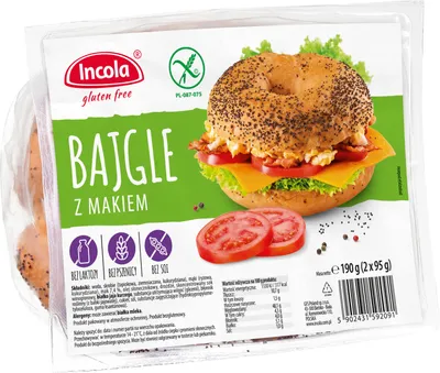 Produktbild von GLUTENFREIE BAGELS MIT MOHN (2 x 95 g) 190 g - INCOLA