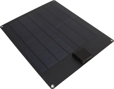 Image de 20 W 5 V 12 V Panneau solaire générateur d'électricité monocristallin avec deux sorties, kit chargeur de batterie pour voiture, bateau, remorque, camping-car, noir
