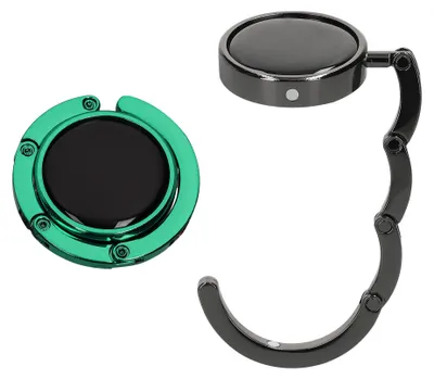Produktbild von kwmobile Taschenhalter für Tisch - 2x Handtaschenhalter für Tisch - Taschenhaken faltbar - Taschen Aufhänger - Taschen Halter Haken - Tischhaken Set