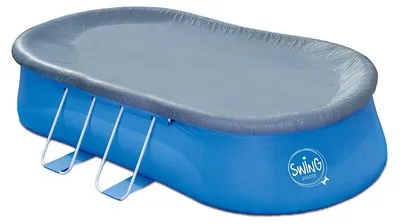 Zdjęcie produktu dla Plandeka letnia Swing do basenów stelażowych, kwadratowa, 5,49 x 2,74 m