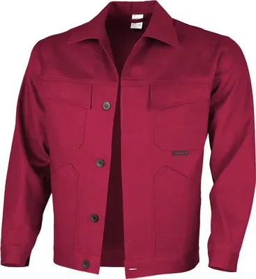 Produktbild von Qualitex Arbeitsjacke - favorite Werkstattjacke aus waschbarer Baumwolle (Bundjacke BW 320 g) - in Farbe: rot - Herren: 90