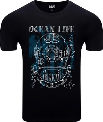 Immagine prodotto di Diarbo t-shirt da uomo con stampa marina Life in the ocean nero taglia L