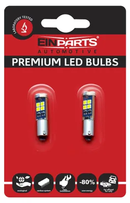 Zdjęcie produktu dla Einparts Automotive Żarówki H6W Bax9S 12Smd 3030 Do Samochodów Canbus Białe