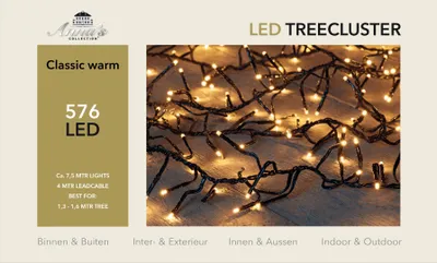 Produktbild von 1,3-1,6m Baumkrone 7,5m/576led klassisch warm