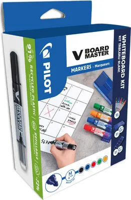 Produktbild von PILOT V-Board Master 6.0 Whiteboard Marker 5er Set – farblich sortiert