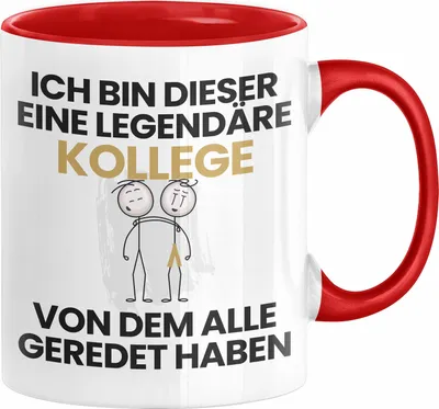 Produktbild von Kollege Geschenk Tasse Lustige Geschenkidee Geburtstag für Kollege Ich Bin Dieser Legendäre Kollege Von Dem Alle Geredet Haben Kaffee-Becher (Rot)