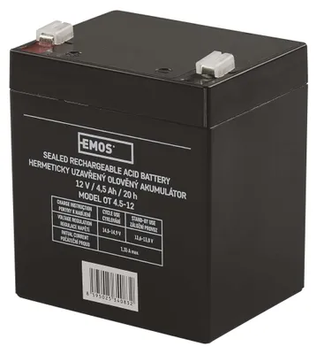 Bezúdržbový olověný akumulátor 12 V/4,5 Ah, faston 4,7 mm