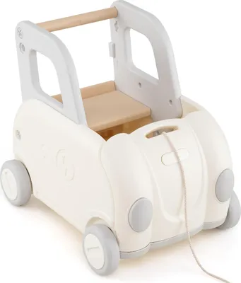 Produktbild von GOPLUS Lauflernwagen Baby, Laufwagen für Kinder ab 18 Monaten mit Zugseil, Griff, klappbarem Sitz & leise Räder, Lauflernhilfe zum Schieben & Ziehen