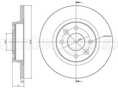 Produktbild von 2x METELLI Bremsscheibe 23-0864C für RENAULT TWINGO I (C06_) TWINGO II (CN0_)