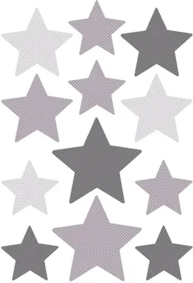 Produktbild von Buokids Wandsticker Sterne grau