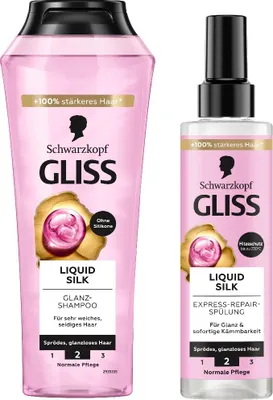 Produktbild von GLISS Shampoo Liquid Silk 250ml & Express-Repair-Spülung  200ml