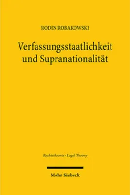 Obrázek produktu pro Verfassungsstaatlichkeit und Supranationalität