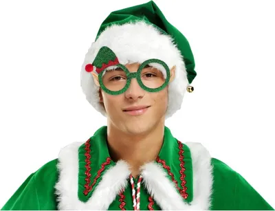 Produktbild von Weihnachtsbrille Elfenhut Grüne Weihnachten