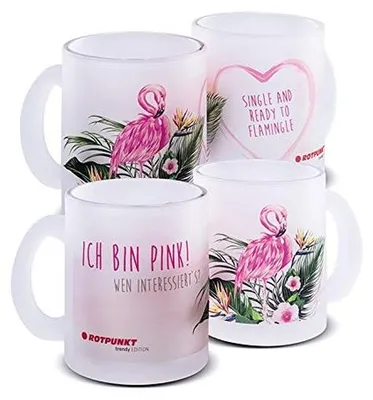Zdjęcie produktu dla Szklanka z motywem flaminga - 340 ml
