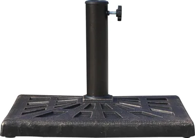 Image de Outsunny Pied de Parasol Base de lestage carršŠe 47L x 47l x 32H cm ršŠsine Imitation Fonte Poids Net 15 Kg Bronze