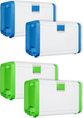 Produktbild von smarty Aufbewahrungsbox mit Deckel und Rollen, 95 Liter, Farbe:Grün