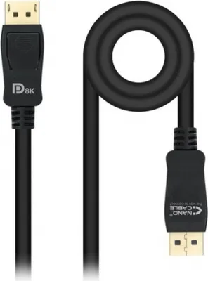 Image de Câble DisplayPort NANOCABLE HDR 8K Ultra HD Noir