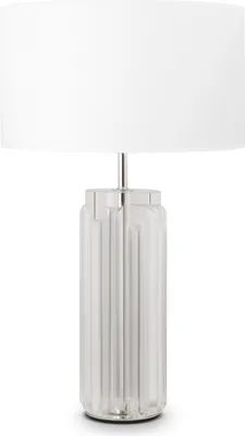 Produktbild von Maytoni  Tischlampe Muse 1x E27 excl. Chrome aus Baumwolle , Metall und Glas 60Wfür Küche, Schlafzimmer, Wohnzimmer, Esszimmer, Lobby