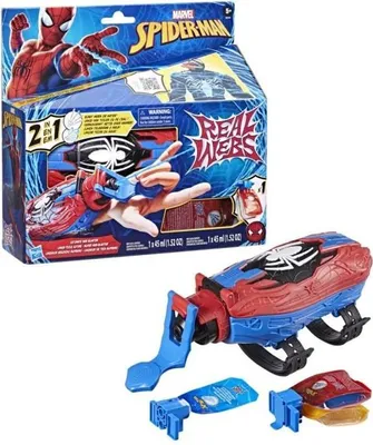 Produktbild von Spider-Man Blaster 2-in-1, Spinnennetz Werfer, Verkleidungs Spielzeug, Wasser Spritzen, Ab 5 Jahren, Marvel Spider-Man Real Webs