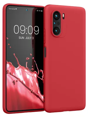 Produktbild von kwmobile Hülle für Xiaomi Mi 11i / Poco F3 TPU Case - Handyhülle unterstützt kabelloses Laden, flexible Schutzhülle, gummiertes Cover in Klassisch Rot