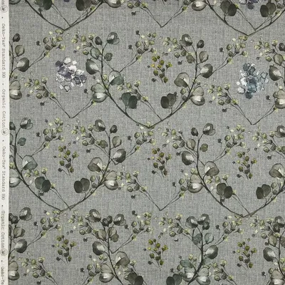 Canvas-Stoff, Bio-Baumwolle, 100x280 cm, grau, 1 Meter