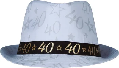 Immagine prodotto di Fiestas Guirca - Cappello 40° compleanno FG854 (Taglia unica) (Bianco)