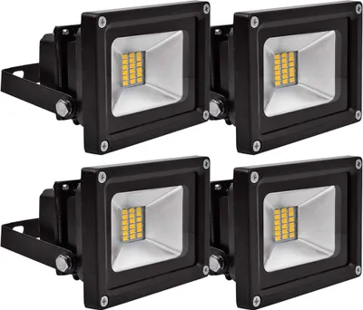 Immagine prodotto di 4 pezzi di faretti LED SMD da 20 W, Greenmigo IP65, proiettori da cantiere, faretti, faretti da parete, faretti da esterno, 85-265 V CA