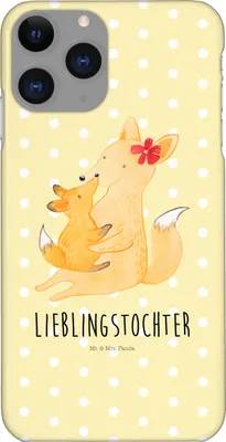 Produktbild von Mr. & Mrs. Panda Iphone 11 Pro Handyhülle Fuchs Mama - Gelb Pastell - Geschenk, Handy Case, Schoß, Umarmen, Mutter, Premium Kunststoff, Muttertag