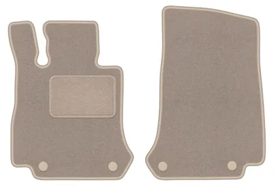 Image de Tapis avant en moquette pour Mercedes EQC N293 2019- (SUV) – 2 pièces, beiges, sur mesure – Wielganizator LUX – version W1054