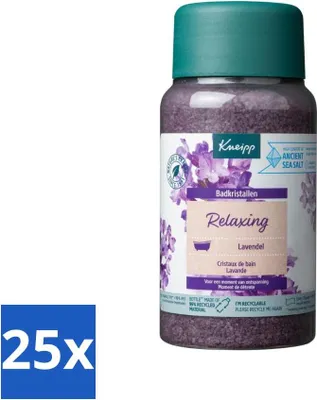Image de Kneipp - sel de bain - cristaux de bain - lavande - 600 g - paquet économique - 25 pièces