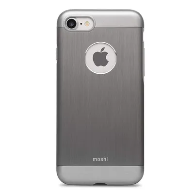 Produktbild von Moshi Armour, Mantelhülle, Apple, iPhone 7, 11,9 cm (4.7"), Grau, Silber