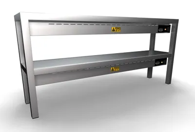 Produktbild von CHEFGASTRO Aufsatzbord Keramisch beheizt 2 Stufig 1400 8 Heaters Of 250W BxTxH 1400x300x650mm