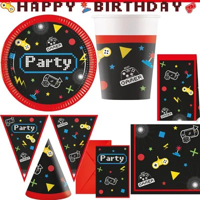 Produktbild von Gaming Party XL Partyset zum Kindergeburtstag