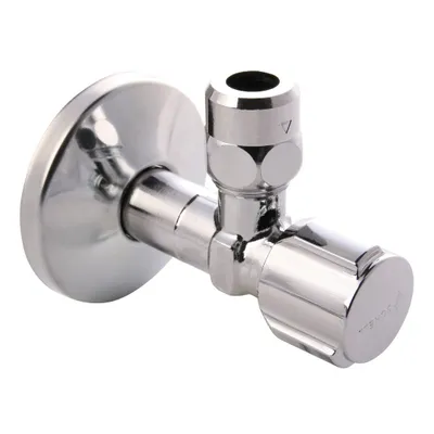 Produktbild von SCHELL Eckventil, Chrom, 3/8AG x 3/8 x 10 mmQ, mit Schubrosette