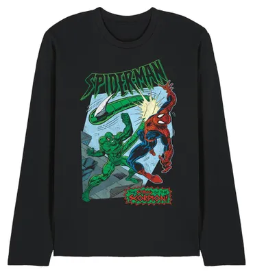 Produktbild von Spider-Man - "Sting Of The Scorpion" T-Shirt für Herren/Damen Uni, Langärmlig TV34577 (XL) (Schwarz)