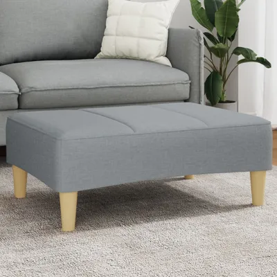 Produktbild von Möbel Fußhocker Hellgrau 77x55x31 cm Stoff - Fußhocker 4007371