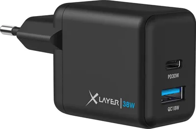 Produktbild von Xlayer Powercharger 38W USB-C PD Dual Schnellladegerät Schnellladen