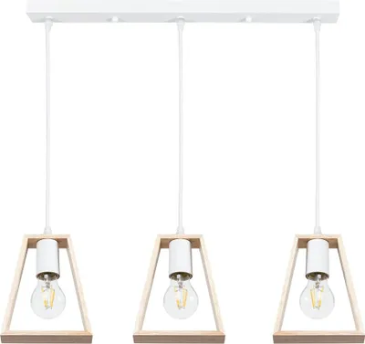 Produktbild von ARTE LAMP Hängelampe – Deckenleuchte für Vorraum mit drei weißen Metall-Lampenfassungen und Lampenschirmen – Hängeleuchte LED mit Kabel.Color:Gold, Kupfer,Size:5