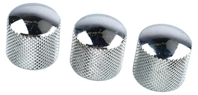 Produktbild von 3 Stück silberne Lautstärkeregler für E-Bass und E-Gitarre